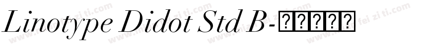 Linotype Didot Std B字体转换